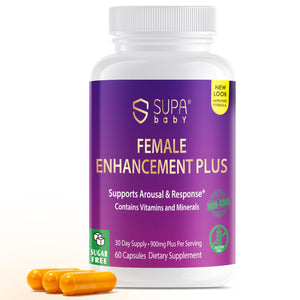 SUPABABY Female Enhancement Plus Multivitamin & Herbal Blend for Women - Supports Arousal & Response, Contains Vitamins & Minerals SUPABABY Female Enhancement Plus Multivitamin & Herbal Blend for Women - Supports Arousal & Response, Contains Vitamins & Minerals