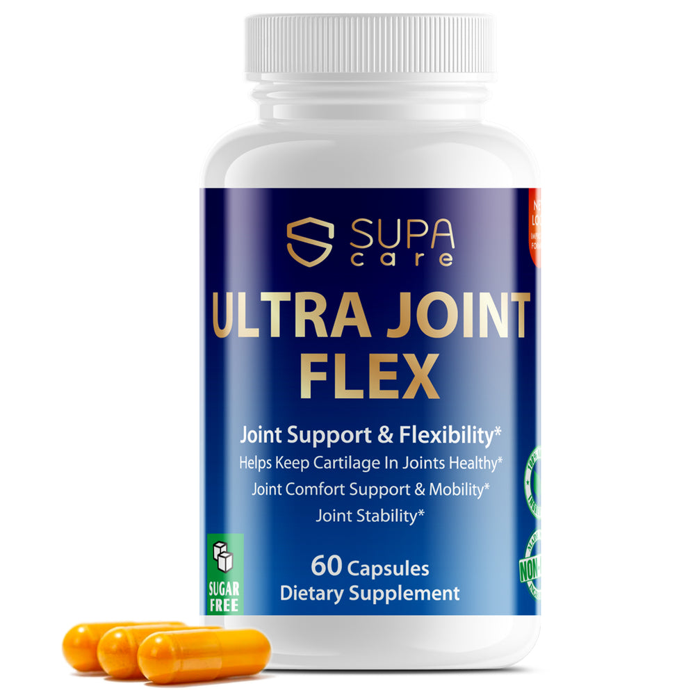 Supa Care Ultra Joint Flex - Joint Support & Flexibility Supplement with Glucosamine, Chondroitin & MSM - 60 Capsules, Vegan, Non-GMO, Gluten-Free, Lab-Tested
