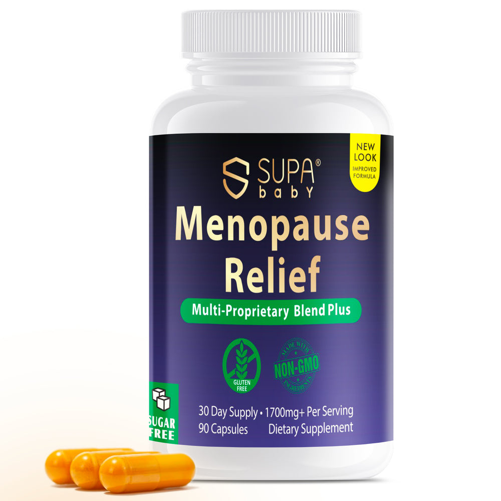 SUPABABY Menopause Supplements for Women – Black Cohosh, Ashwagandha & Dong Quai – Hot Flashes, Mood Swings & Hormonal Balance – Vegan, Non-GMO, 90 Capsules