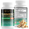 Supa Care Turmeric with Ginger BioPerine - 1310mg Organic Turmeric & Ginger with 95% Curcuminoids, Vegan & Non-GMO Digestive & Metabolic Support Supplement, 60 Capsules