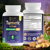 SUPABABY Organic Turmeric Curcumin with Ginger & Black Pepper - High Absorption 1300mg with BioPerine for Joint Mobility & Immune Support - 60 Vegan Capsules