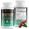 Supa Care Mushroom Immune Booster - 60 Vegan Capsules | Natural Immune Support with Reishi & Chaga, Non-GMO, Sugar-Free, FDA-Reviewed