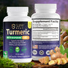 SUPABABY Turmeric Curcumin 1310mg with BioPerine® – Vegan Supplement for Joint Support, Mobility & Wellness – High Absorption Formula – 60 Capsules