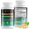 Supa Care Turmeric with Bioperine® 1310mg - Vegan Joint & Metabolic Support Supplement, 95% Curcuminoids & BioPerine®, 60 Capsules