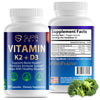 Supa Care Vitamin K2 + D3 125mg & D3 625IU - Bone Health & Immune Support with BioPerine®, Vegan, Non-GMO, Sugar-Free, 60 Capsules