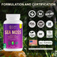 SUPABABY Sea Moss Capsules with Black Pepper – Natural Irish Moss, Bladderwrack & Burdock Root – Supports Immunity, Skin & Joint Health, Aids Detox, for Men & Women, 60 Vegan Capsules
